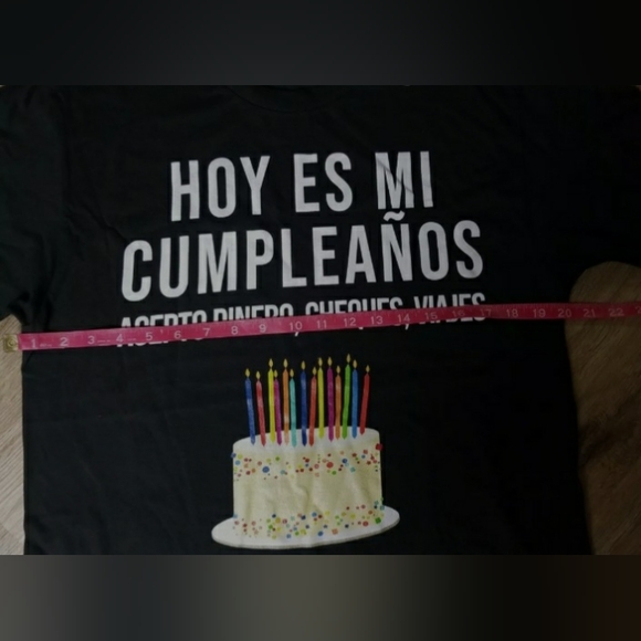 Birthday Shirt Spanish Hoy Es Mi Cumpleaños Medium Black - Picture 5 of 6